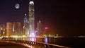 Hong kong harbor skylines