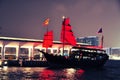 Hong Kong Harbour night - sightseeing boat