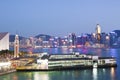 Hong Kong harbour at sunset