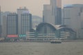 Hong Kong harbour view, Convention and Exhibition Centre. 29 June 2004 Royalty Free Stock Photo