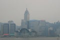 Hong Kong harbour view, Convention and Exhibition Centre. 29 June 2004 Royalty Free Stock Photo