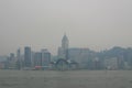 Hong Kong harbour view, Convention and Exhibition Centre. 29 June 2004 Royalty Free Stock Photo