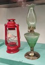 Hong Kong History Museum Antique Lamps Portable Light Oil Glass Lamp Old Lighting Fixture Warm Lights Home Decoration Retro