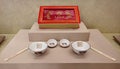 Hong Kong History Museum Bride Groom Couple Lucky Present Bridewealth Downey Eating Utensil Porcelain Wedding Gift Ceramic Bowl