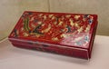 Hong Kong History Museum Bride Red Lacquer Jewelry Box Container Dragon Phoenix Fashion Design Couple Lucky Wedding Present