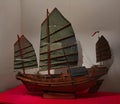 Hong Kong History Museum Old Fishing Village Fisherman Sail Wooden Ship Tanka Junk Boat Design Model Chinese Cultural Heritage