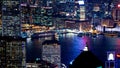 Hong Kong iconic night view from Victoria peak, Beautiful light Royalty Free Stock Photo