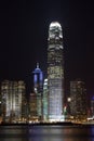 Hong Kong International Finance Center At Night Royalty Free Stock Photo