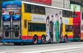 Double-decker bus, Hong Kong Island, China Royalty Free Stock Photo