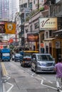 Narrow Shelley street with bars and restaurants, Hong Kong Island, China