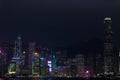 Hong kong island city nightscape as seen from kowloon side of Hong Kong