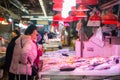 HONG KONG - JANUARY 14, 2018 :Fresh market at Mong Kok, Hong Kong