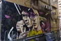 Legendary Bruce Lee mural created by South Korean artist in Tank Lane Street located in Sheung Wan, Hong Kong