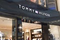 Tommy Hilfiger store in Hong Kong. Tommy Hilfiger corporation is an American clothing company. Royalty Free Stock Photo