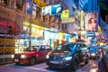 Hong Kong - January 11, 2018 :Traffic Jam of cars and taxi in Mo Royalty Free Stock Photo