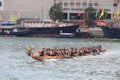 Dragon boat contest is begin for the duanwu festival.