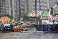 Dragon boat contest is begin for the duanwu festival.