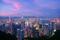 Hong kong & kowloon at night Royalty Free Stock Photo