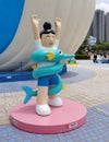 Hong Kong Kowloon Tsuen Wan Park Andy Rementer Sculpture Cartoon Figure Outdoor Art Installation