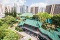 Hong Kong. Landmark view of Garden in the temple of Wong tai Sin.