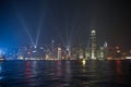 Hong Kong laser show Royalty Free Stock Photo