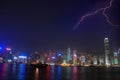 Hong Kong Lightning Royalty Free Stock Photo