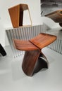 Hong Kong M+ Museum Designer Furniture Japan Yanagi Sori Butterfly Stool Rosewood-veneered Plywood Brass Royalty Free Stock Photo