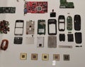 Hong Kong M+ Museum Nokia Mobile Phone Electronics Components Shell Case pcb Board Microchip Battery Keypads