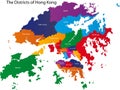 Hong Kong map Royalty Free Stock Photo