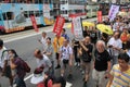 Crowd, protest, demonstration, event, public, street, vehicle, recreation, pedestrian, car