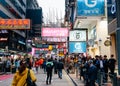 Mongkok night market street in Hong Kong