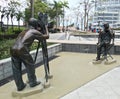 Statues at Avenue of Stars, Hong Kong Royalty Free Stock Photo