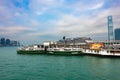 Star Ferry pier and Ocean Terminal, Hong Kong Royalty Free Stock Photo