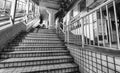 HONG KONG - MAY 7, 2014: Central-Mid-Levels Escalators at night Royalty Free Stock Photo