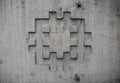 Hong Kong Housing Authority sign in the concrete wall . Royalty Free Stock Photo