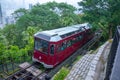 Victoria peak tram in Hong Kong Royalty Free Stock Photo