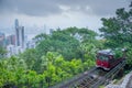 Victoria peak tram in Hong Kong Royalty Free Stock Photo