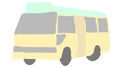 hong kong minibus minimalism abstract simplistic flat graphic Royalty Free Stock Photo
