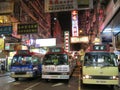 Minibuses in Hong Kong City Royalty Free Stock Photo