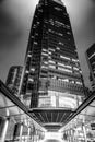 Hong Kong modern architecture Black and White Royalty Free Stock Photo