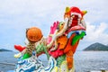 HONG KONG: Mosaic statue of the dragon in Kwun Yam Shrine temple, a Taoist shrine at the southeastern end of Repulse Ba