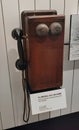 Hong Kong Museum of History Antique Telephone Ancient Telecommunications Device Microphon Wall Mounted Wooden Receiver Phone
