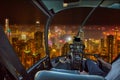 Hong Kong night flight Royalty Free Stock Photo