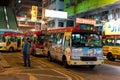 Hong Kong Night Minibus Royalty Free Stock Photo