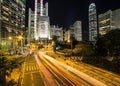 Hong Kong night rush Royalty Free Stock Photo