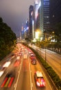 Hong Kong night rush Royalty Free Stock Photo