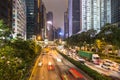 Hong Kong night rush Royalty Free Stock Photo