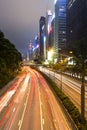 Hong Kong night rush Royalty Free Stock Photo