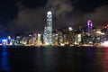 Hong Kong Night Scene Royalty Free Stock Photo