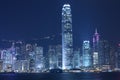 Hong Kong night view along Victoria Harbour